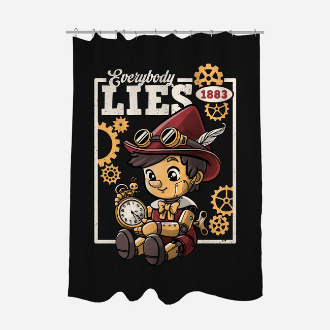 Pinocchio Steampunk Lies-None-Polyester-Shower Curtain-NemiMakeit
