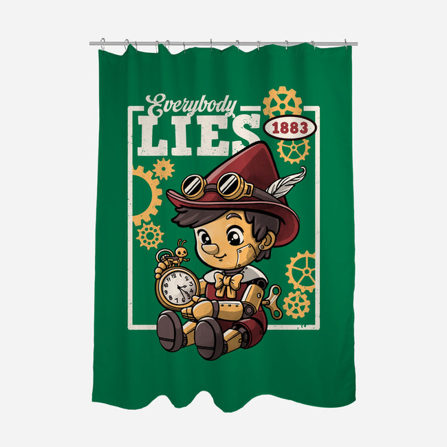 Pinocchio Steampunk Lies-None-Polyester-Shower Curtain-NemiMakeit