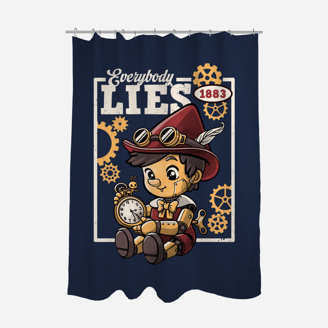 Pinocchio Steampunk Lies-None-Polyester-Shower Curtain-NemiMakeit