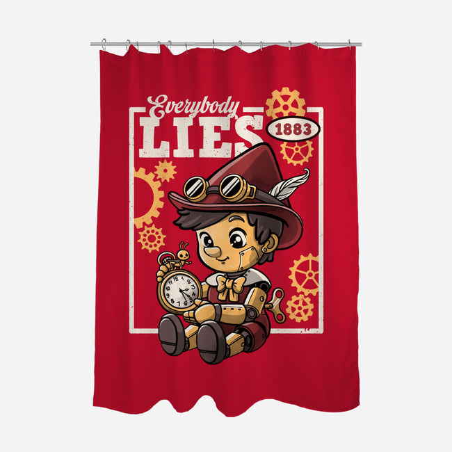 Pinocchio Steampunk Lies-None-Polyester-Shower Curtain-NemiMakeit
