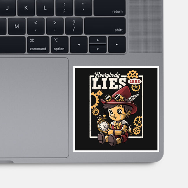 Pinocchio Steampunk Lies-None-Glossy-Sticker-NemiMakeit