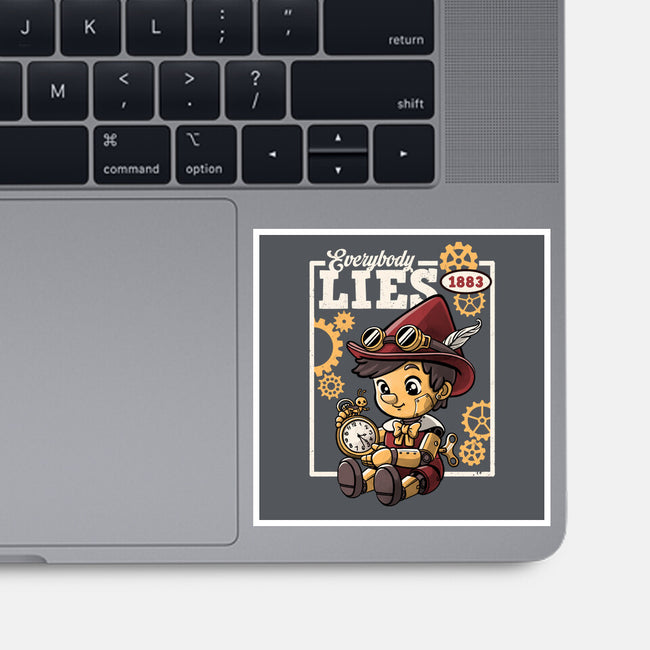 Pinocchio Steampunk Lies-None-Glossy-Sticker-NemiMakeit