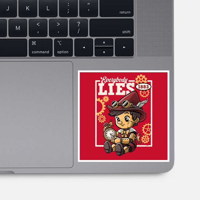 Pinocchio Steampunk Lies-None-Glossy-Sticker-NemiMakeit