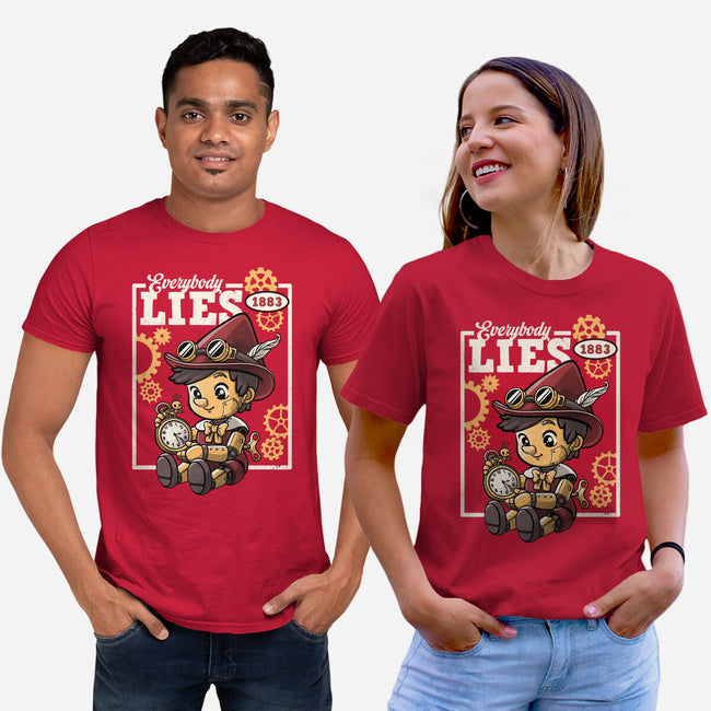 Pinocchio Steampunk Lies-Unisex-Basic-Tee-NemiMakeit