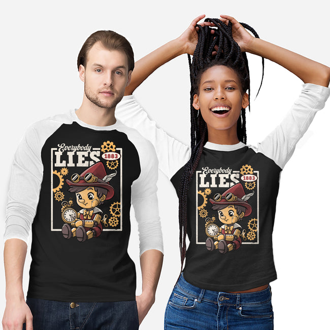 Pinocchio Steampunk Lies-Unisex-Baseball-Tee-NemiMakeit