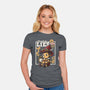 Pinocchio Steampunk Lies-Womens-Fitted-Tee-NemiMakeit