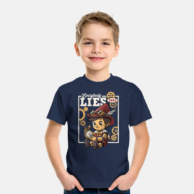Pinocchio Steampunk Lies-Youth-Basic-Tee-NemiMakeit