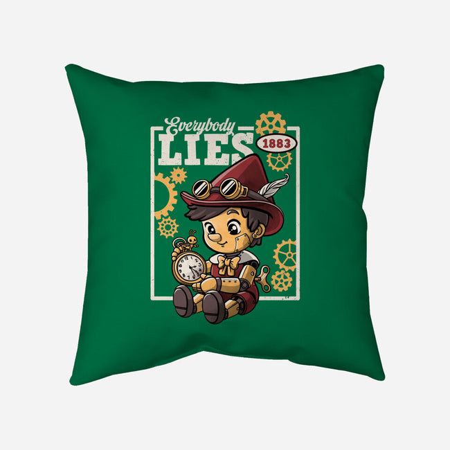 Pinocchio Steampunk Lies-None-Removable Cover w Insert-Throw Pillow-NemiMakeit