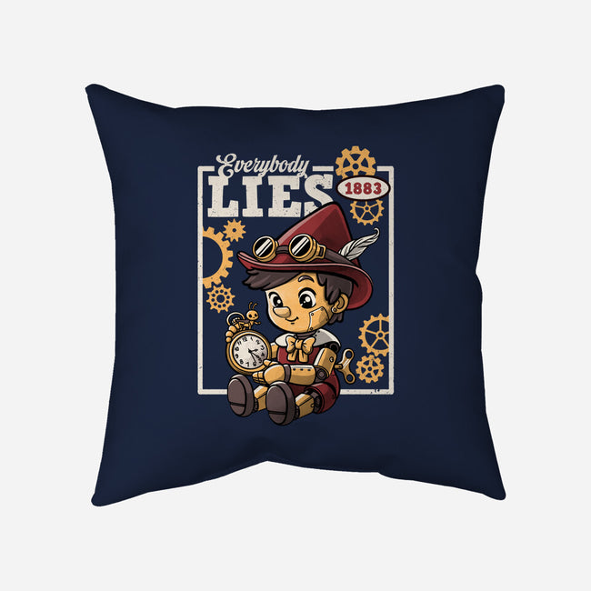 Pinocchio Steampunk Lies-None-Removable Cover w Insert-Throw Pillow-NemiMakeit