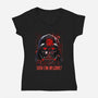 Darth Love-Womens-V-Neck-Tee-silentOp