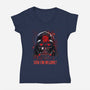 Darth Love-Womens-V-Neck-Tee-silentOp