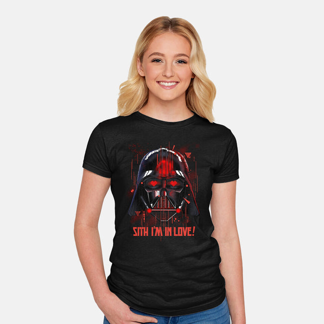 Darth Love-Womens-Fitted-Tee-silentOp