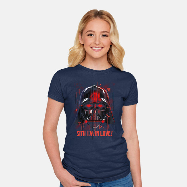 Darth Love-Womens-Fitted-Tee-silentOp