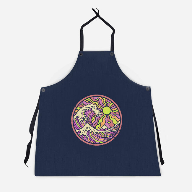 The Groovy Wave-Unisex-Kitchen-Apron-retrodivision