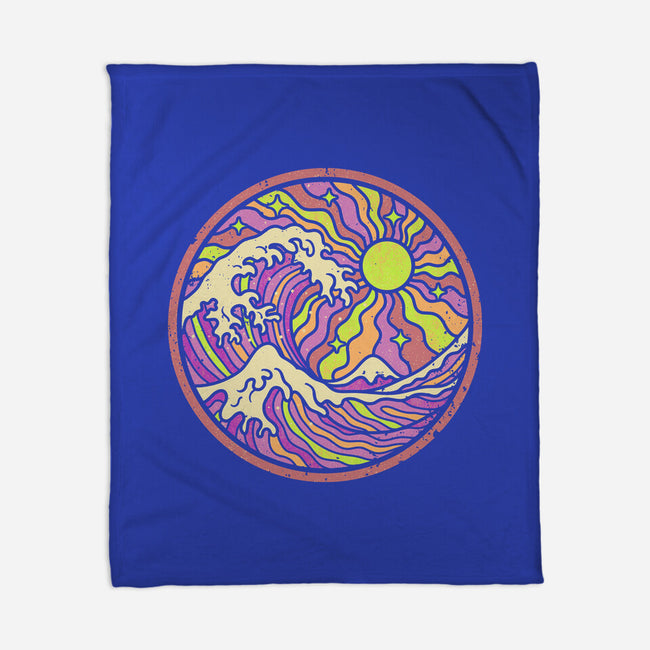 The Groovy Wave-None-Fleece-Blanket-retrodivision