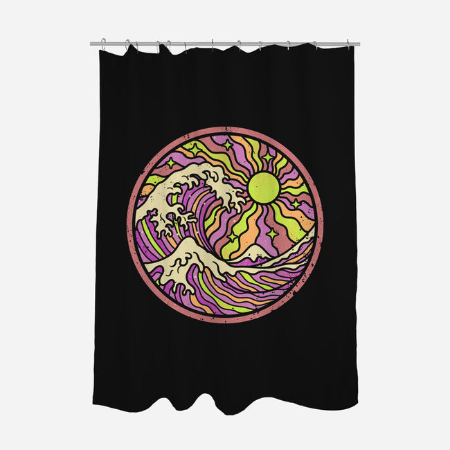The Groovy Wave-None-Polyester-Shower Curtain-retrodivision