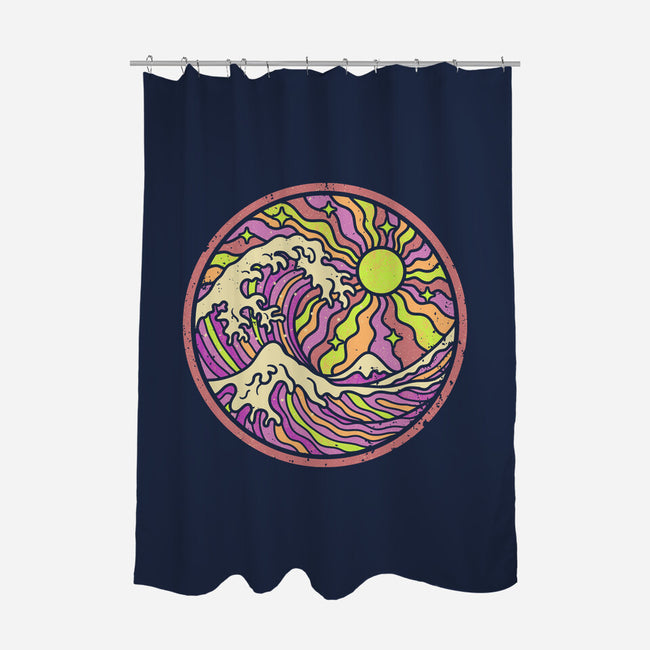 The Groovy Wave-None-Polyester-Shower Curtain-retrodivision