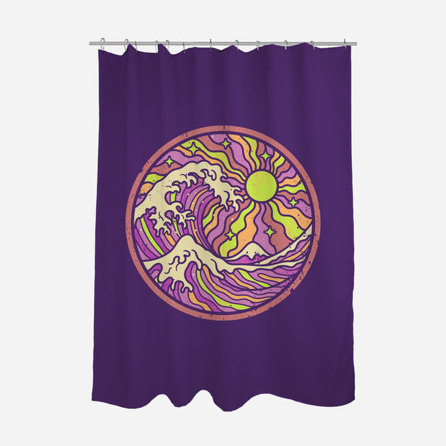 The Groovy Wave-None-Polyester-Shower Curtain-retrodivision