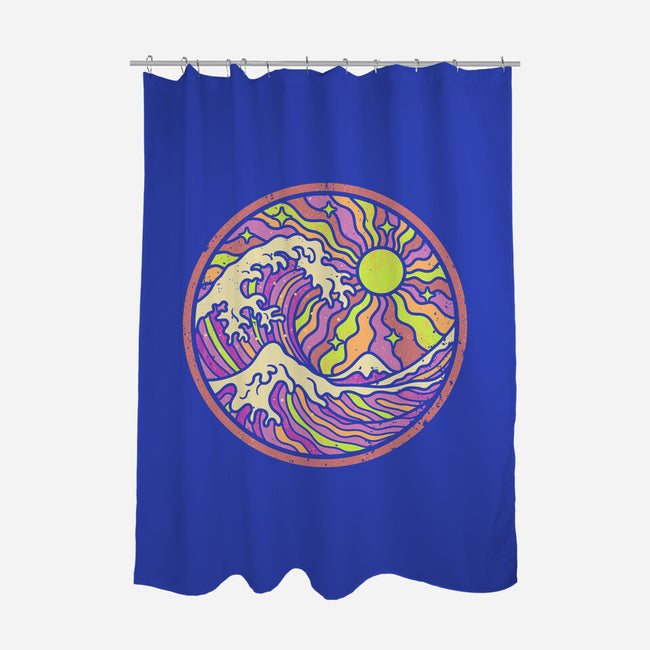 The Groovy Wave-None-Polyester-Shower Curtain-retrodivision