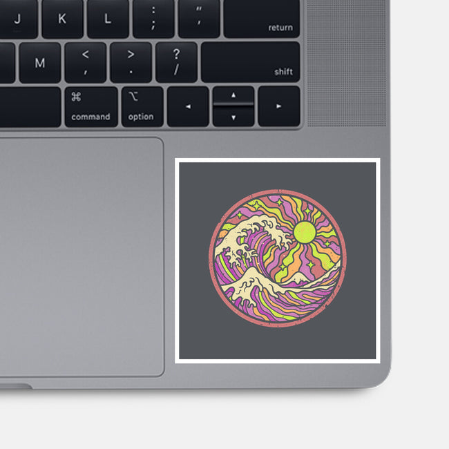 The Groovy Wave-None-Glossy-Sticker-retrodivision