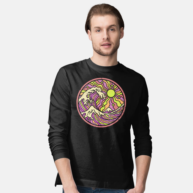 The Groovy Wave-Mens-Long Sleeved-Tee-retrodivision