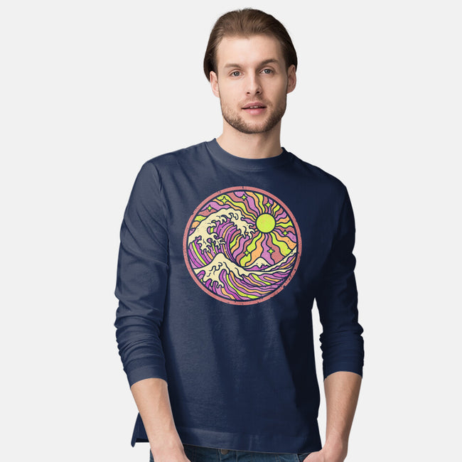 The Groovy Wave-Mens-Long Sleeved-Tee-retrodivision