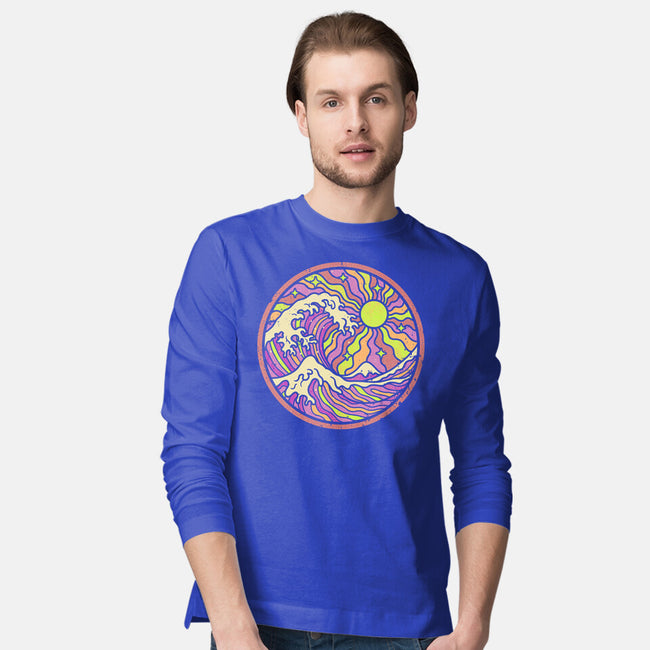 The Groovy Wave-Mens-Long Sleeved-Tee-retrodivision