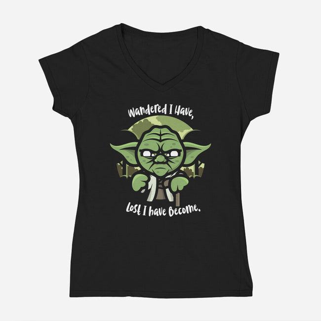 Lost I Have Become-Womens-V-Neck-Tee-jrberger