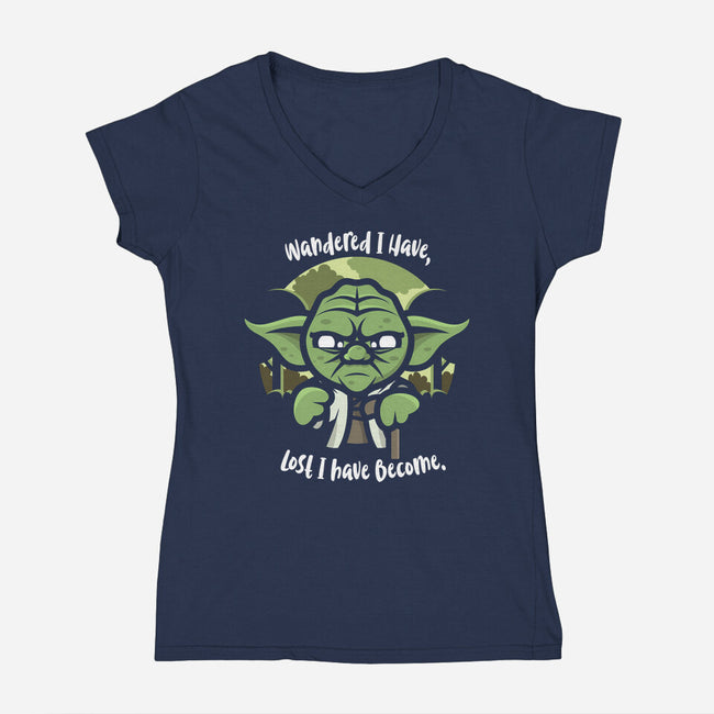 Lost I Have Become-Womens-V-Neck-Tee-jrberger