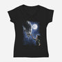 How To Train Your Alien-Womens-V-Neck-Tee-zascanauta