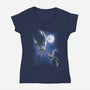 How To Train Your Alien-Womens-V-Neck-Tee-zascanauta