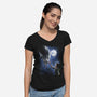 How To Train Your Alien-Womens-V-Neck-Tee-zascanauta