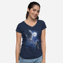 How To Train Your Alien-Womens-V-Neck-Tee-zascanauta