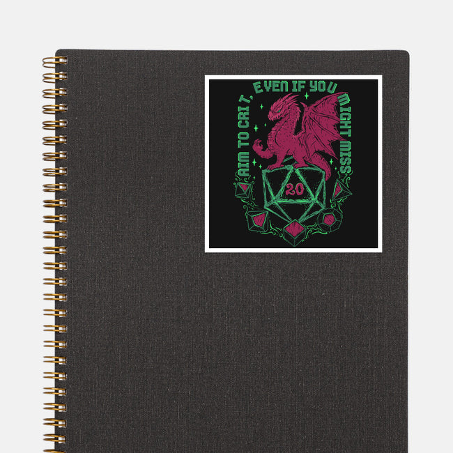 Aim To Crit-None-Glossy-Sticker-marsdkart