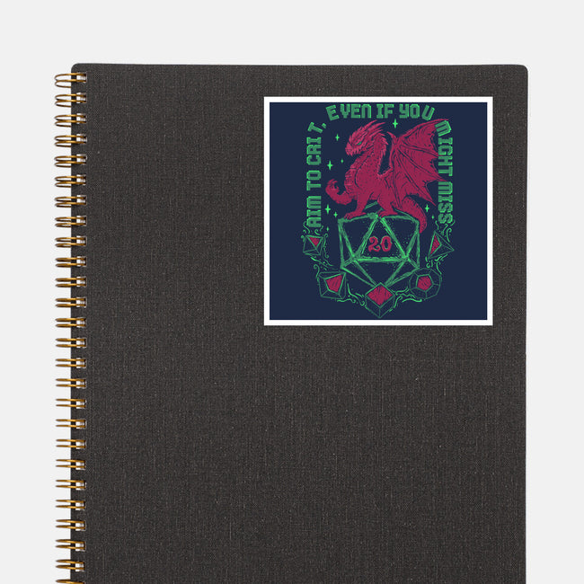 Aim To Crit-None-Glossy-Sticker-marsdkart