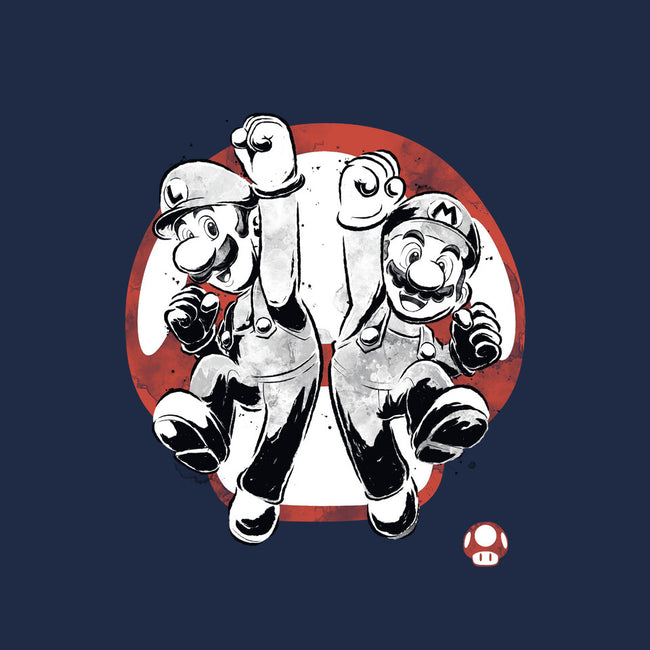 Plumber Bros Sumi-e-Womens-Fitted-Tee-Astrobot Invention