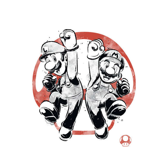 Plumber Bros Sumi-e-Mens-Heavyweight-Tee-Astrobot Invention