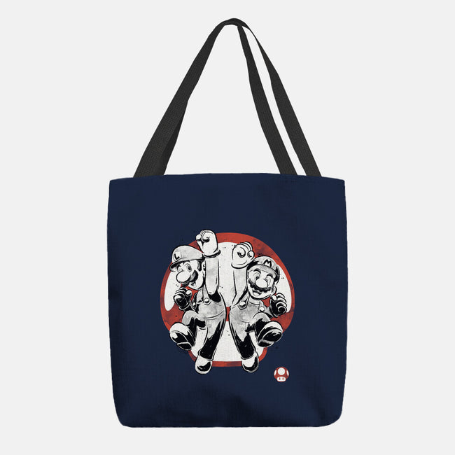 Plumber Bros Sumi-e-None-Basic Tote-Bag-Astrobot Invention