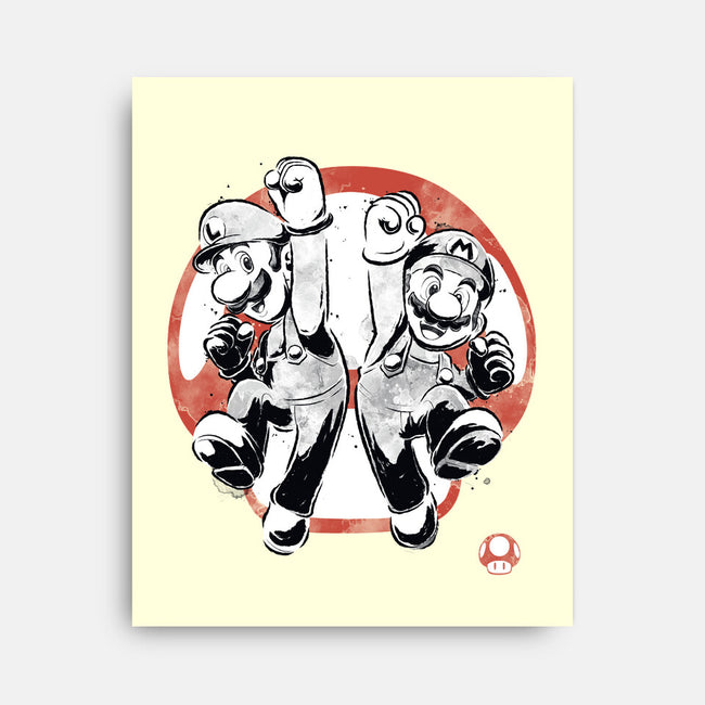 Plumber Bros Sumi-e-None-Stretched-Canvas-Astrobot Invention