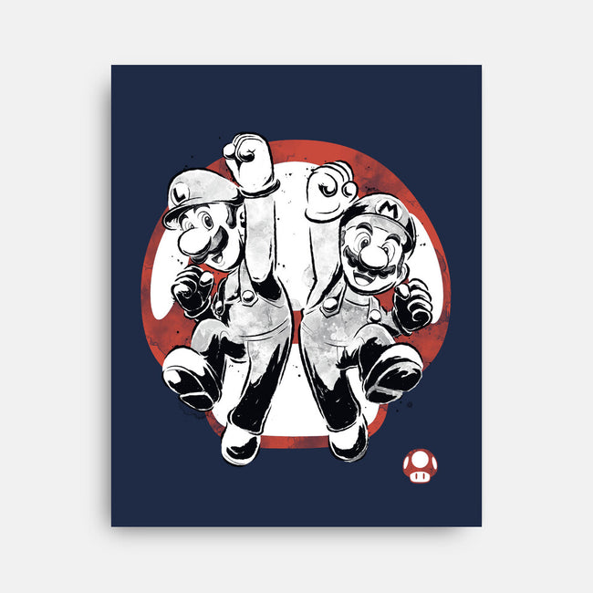 Plumber Bros Sumi-e-None-Stretched-Canvas-Astrobot Invention