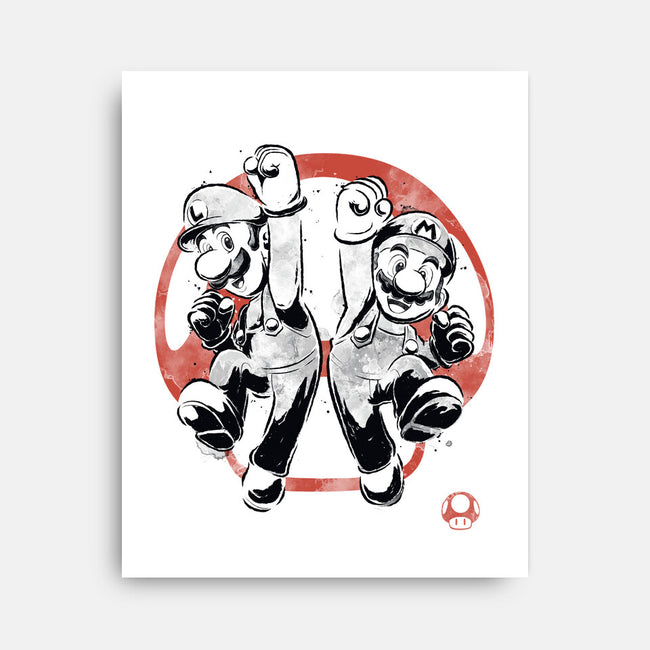 Plumber Bros Sumi-e-None-Stretched-Canvas-Astrobot Invention