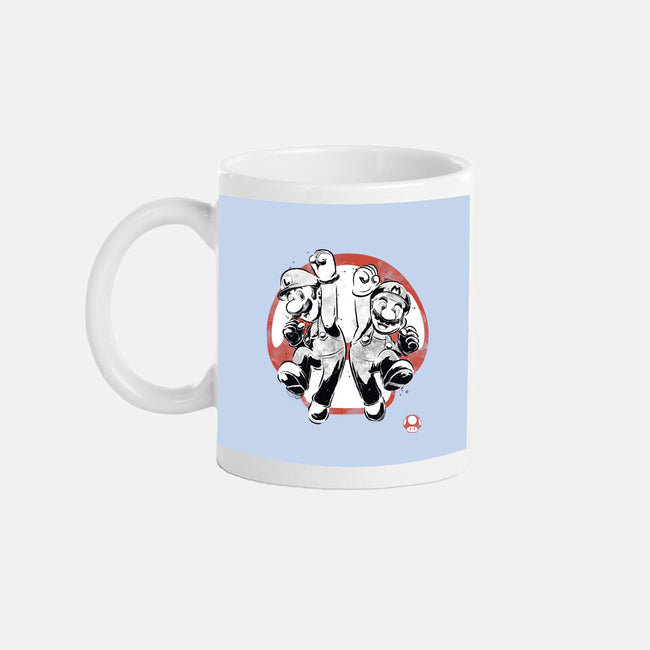 Plumber Bros Sumi-e-None-Mug-Drinkware-Astrobot Invention