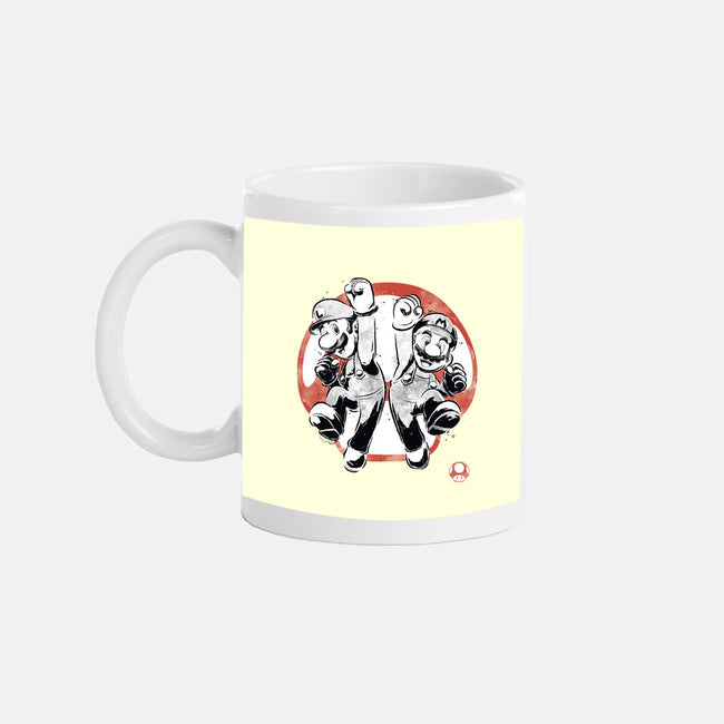 Plumber Bros Sumi-e-None-Mug-Drinkware-Astrobot Invention