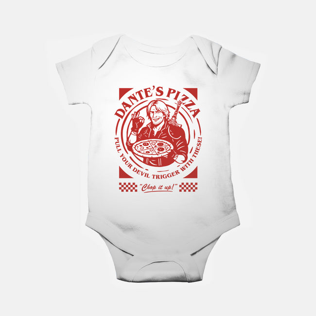 Devil's Pizza-Baby-Basic-Onesie-demonigote