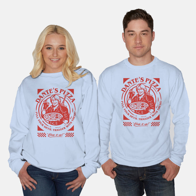 Devil's Pizza-Unisex-Crew Neck-Sweatshirt-demonigote