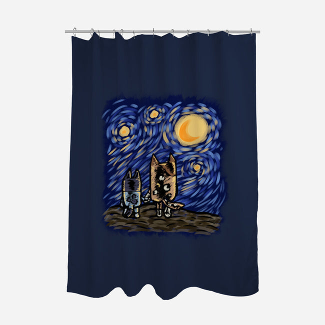 Night With Mom-None-Polyester-Shower Curtain-nickzzarto