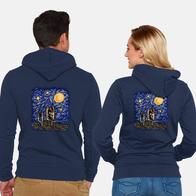 Night With Mom-Unisex-Zip-Up-Sweatshirt-nickzzarto