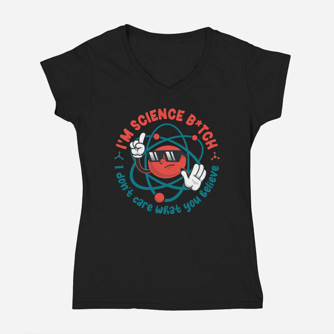 Im Science B-Womens-V-Neck-Tee-Tronyx79