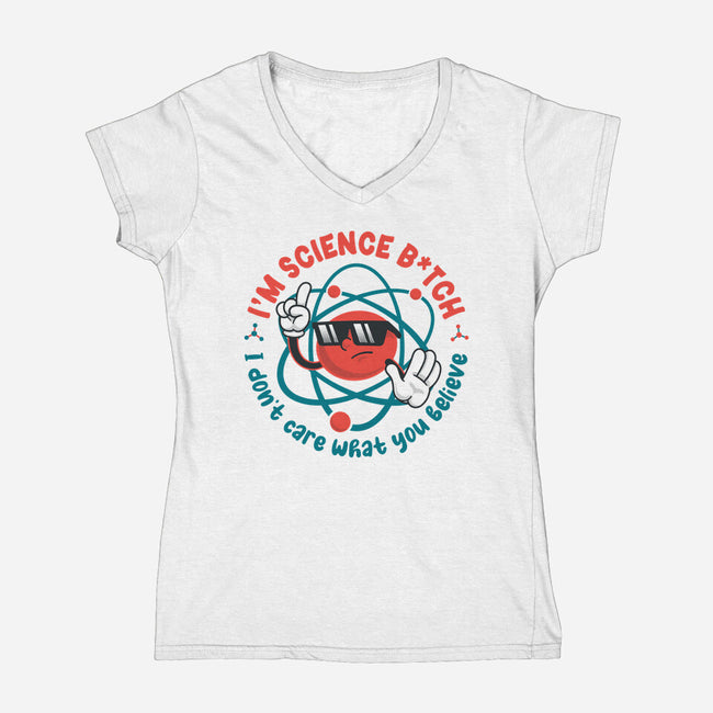 Im Science B-Womens-V-Neck-Tee-Tronyx79