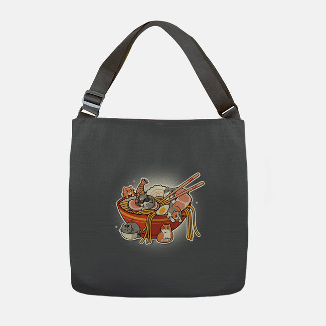 Kitty Ramen-None-Adjustable Tote-Bag-Freecheese